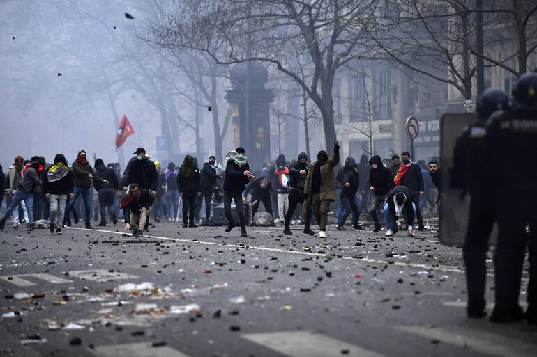 Manifestaciones en París. 
