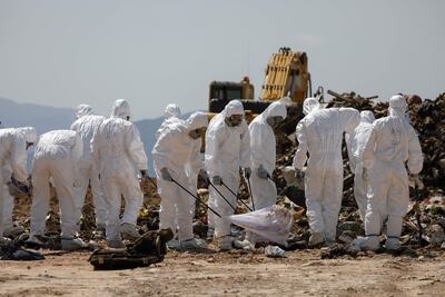 Investigadores buscan restos de la modelo e influencer Abby Choi en un vertedero en Hong Kong, el pasado martes.