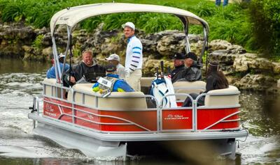 Tres jugadores del tour Vijay Singh, Jasper Parnevic y nuestro compatriota Carlos Franco.