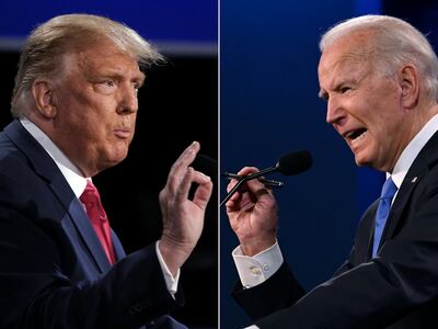 El presidente estadounidense Donald Trump (izq.) y el candidato presidencial demócrata y exvicepresidente estadounidense Joe Biden.