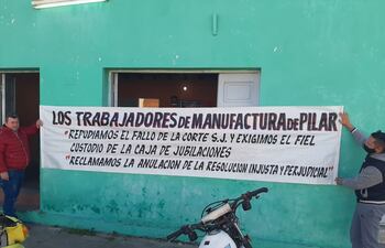 Integrantes del sindicato de trabajadores de MPSA