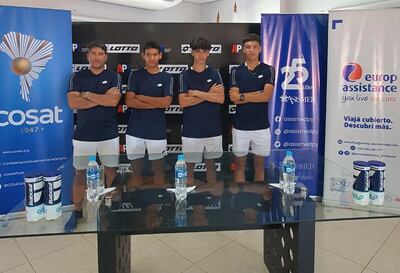 Integrantes del equipo nacional de la Davis Cup Junior.