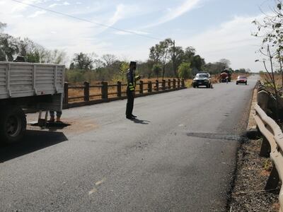 Puente sobre el arroyo Yaguary Guasu, Km. 75 ruta PY05, entre Yby Yaú y Pedro Juan Caballero.