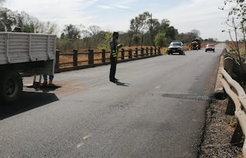 Puente sobre el arroyo Yaguary Guasu, Km. 75 ruta PY05, entre Yby Yaú y Pedro Juan Caballero.