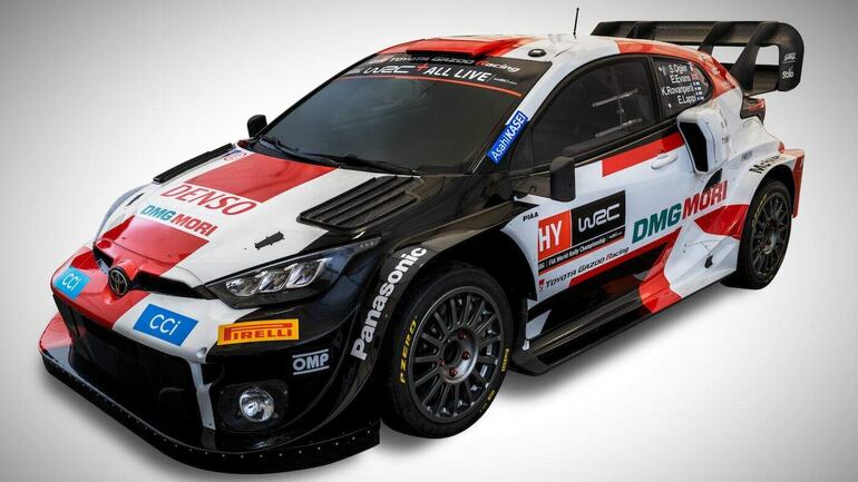 El Toyota GR Yaris Rally1 Hybrid que buscará reprisar el título conseguido en 2021.