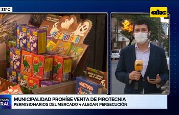 Comuna Asuncena prohíbe venta de petardos en el Mercado 4