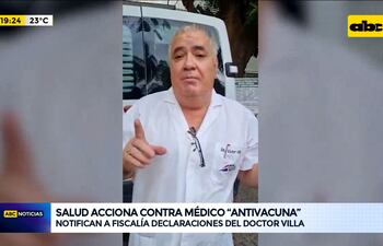 Ministerio de Salud acciona legalmente contra médico antivacuna
