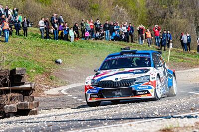 Fabrizio Zaldívar y Carlos Del Barrio cumplieron una estupenda primera etapa en Croacia, con el Skoda Fabia Rally2 EVO.