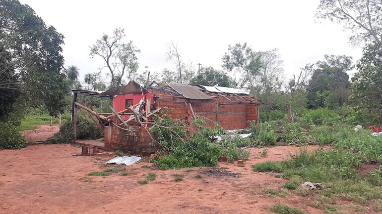 Temporal destruyó viviendas en Choré