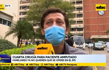 Cuarta cirugía para paciente amputado