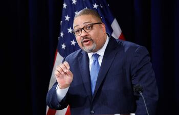 Fiscal Alvin Bragg, quien la semana pasada imputó al expresidente de EE.UU. Donald Trump por falsificación de documentos mercantiles.