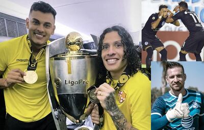 Cristian Colmán (i), Williams Riveros, los  Romero y Antony Silva, en esta  composición gráfica.