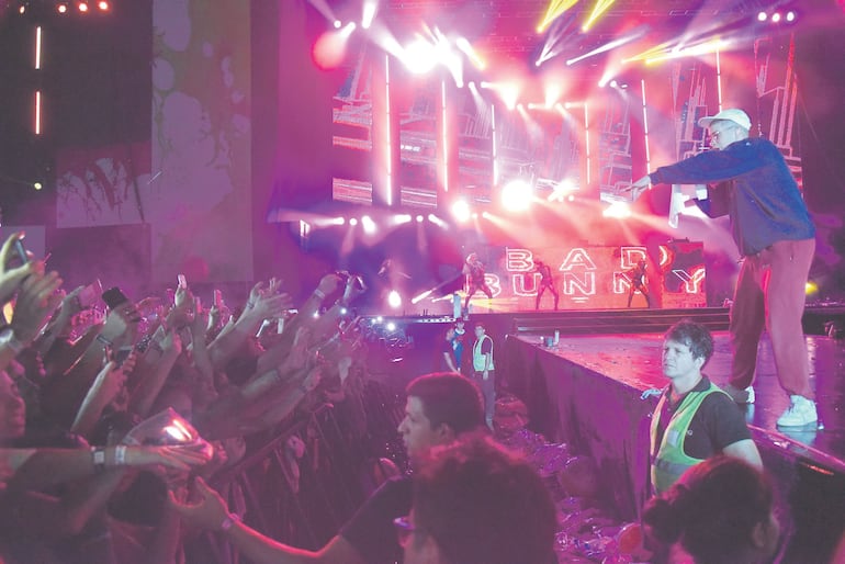 Bad Bunny la primera vez que visitó Paraguay en el año 2018.