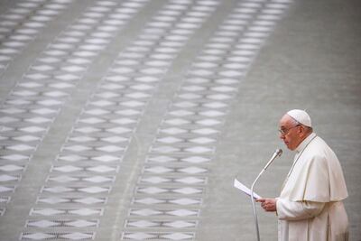 El papa Francisco durante una audiencia.