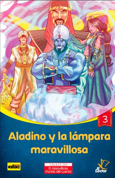 Portada del libro de Aladino, el tercer volumen de la colección.