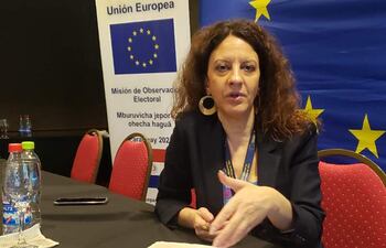 La portuguesa Tania Márques, jefa adjunta de la misión de observadores de la Unión Europea.