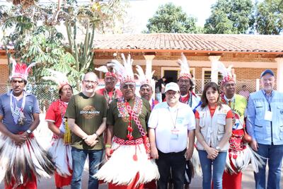 En la comunidad Maká de Mariano Roque Alonso se realiza hoy también el Censo Indígena. Observadores Internacionales participaron del lanzamiento.