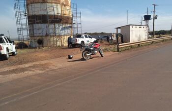 Predio ubicado en las afueras de Pedro Juan Caballero donde fue acribillada la víctima.