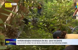 Intervienen vivienda en el B. San Vicente