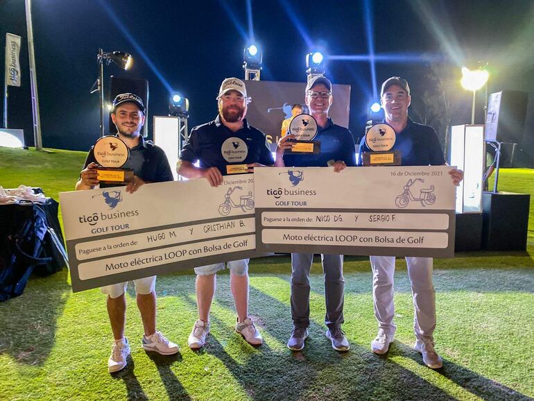 Los campeones de la gran final del Tigo Business Golf Tour.