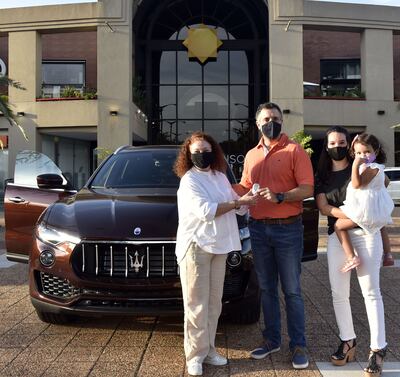 Carolina Lenguaza, Jorge Jermolieff, Mónica de Jermolieff y Martina Jermolieff.