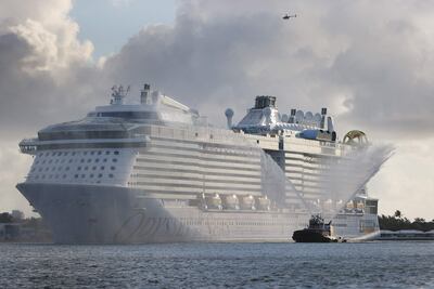 El crucero "Oddysey of the Sea" de Royal Caribbean en Fort Lauderdale, Florida. (Imagen de archivo).