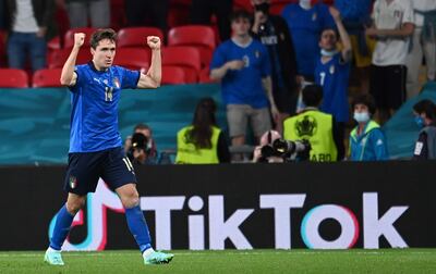 Federico Chiesa anotó uno de los goles de Italia ante Austria.