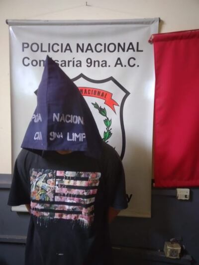 óscar Alexis Segovia fue aprehendido en Limpio por la Policía Nacional tras tener consigo drogas