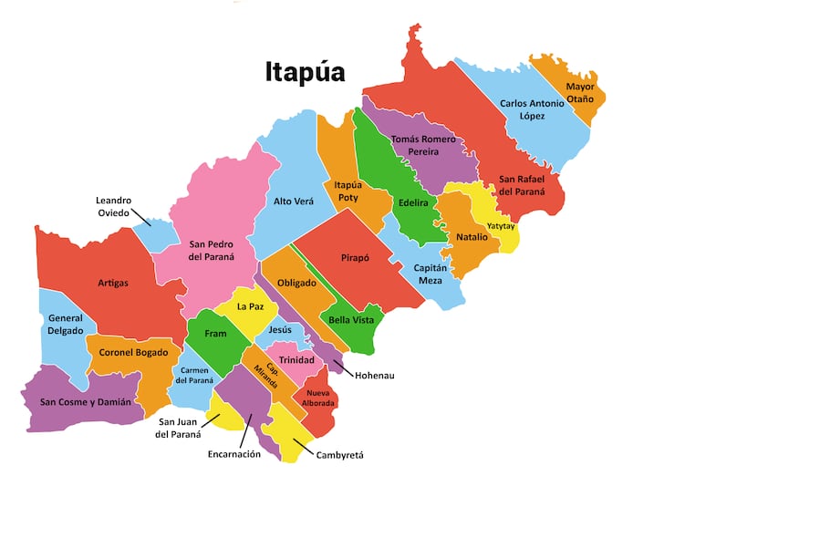 Los departamentos de Itapúa y de Misiones Los departamentos de Itapúa y de Misiones