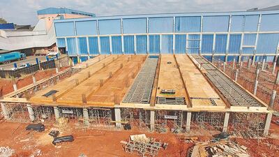 Atenko presente en las obras en la planta industrial de Chacomer.