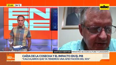 Ministro Santiago Bertoni durante la entrevista realizada en el programa En detalles.