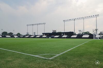 El renovado césped de La Huerta después de un extenso trabajo que duró más de un año.