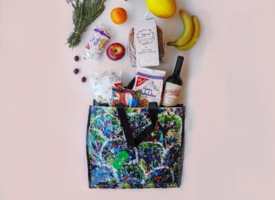 Una de las bolsas reutilizables diseñadas por Ysanne Gayet.