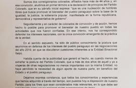 Nota de los ingenieros Pedro Ferreira y Fabián Cáceres.