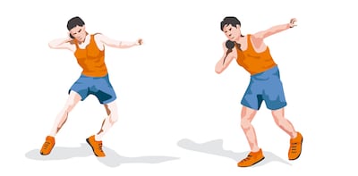 Lanzamiento de peso o bala.