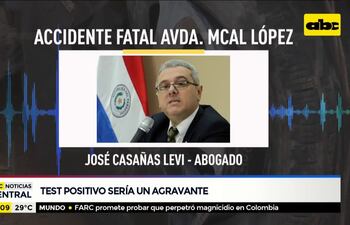 Arrollamiento en Mcal. López: Test positivo sería agravante, según abogado