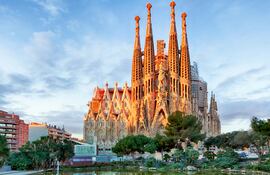 Iglesia de la Sagrada Familia, en Barcelona, España.
