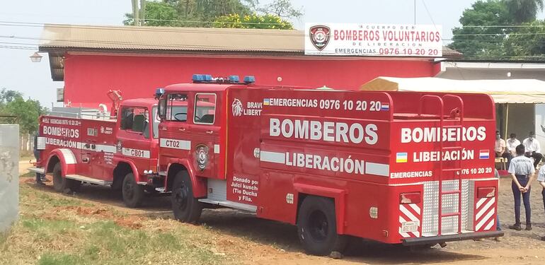 Camiones hidrantes donados para Liberación.