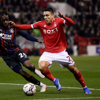 Braian Ojeda, el paraguayo que juega en el Nottingham Forest.