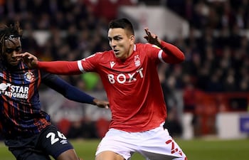 Braian Ojeda, el paraguayo que juega en el Nottingham Forest.