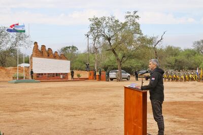 El presidente de la República brindó este jueves un discurso protocolar en el Chaco, en el que se despidió, pues será su última conmemoración de la Batalla de Boquerón como presidente.