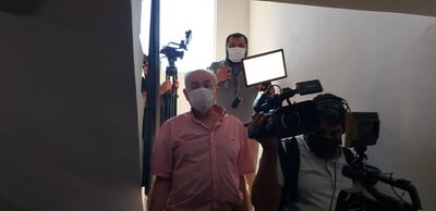 Ramón González Daher en la fiscalía de Luque, este viernes.