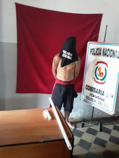 Juan Manuel Acosta Cristaldo (22), detenido.