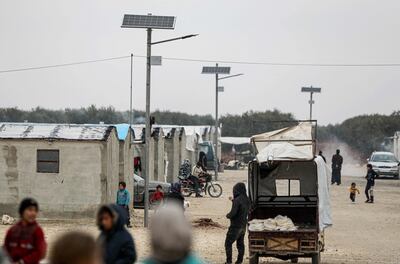 Campamento de refugiados sirios.