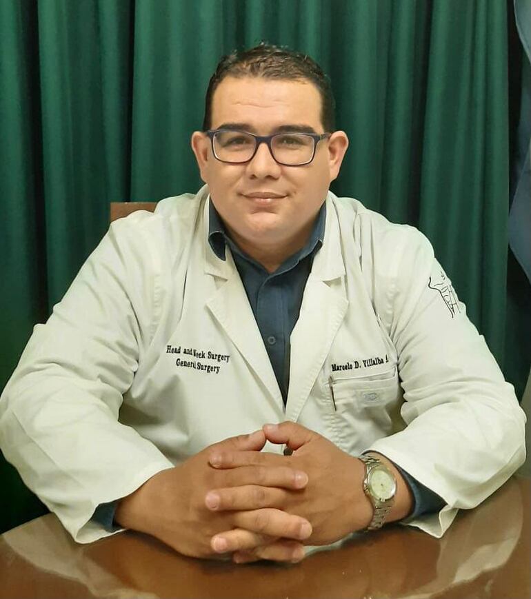 Dr. Marcelo Villalba, especialista en cirugía de cabeza y cuello del HNI-Hospital de Clínicas.