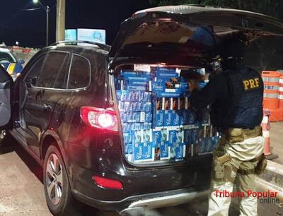 Los cigarrillos incautados fueron trasladados hasta la sede de la Receita Federal.