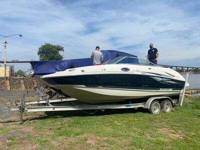 La lancha incautada de Juan Carlos Ozorio.