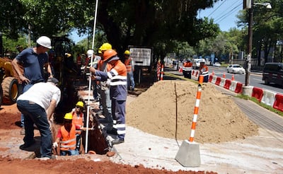 Las obras del metrobús cuando se iniciaron, en enero de 2017.