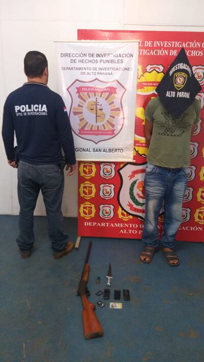 Adolfo Samudio, detenido durante uno de los allanamientos.