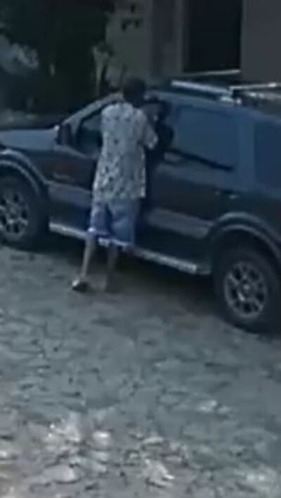 Cámaras de circuito cerrado captaron el momento del hurto en Loma Pyta